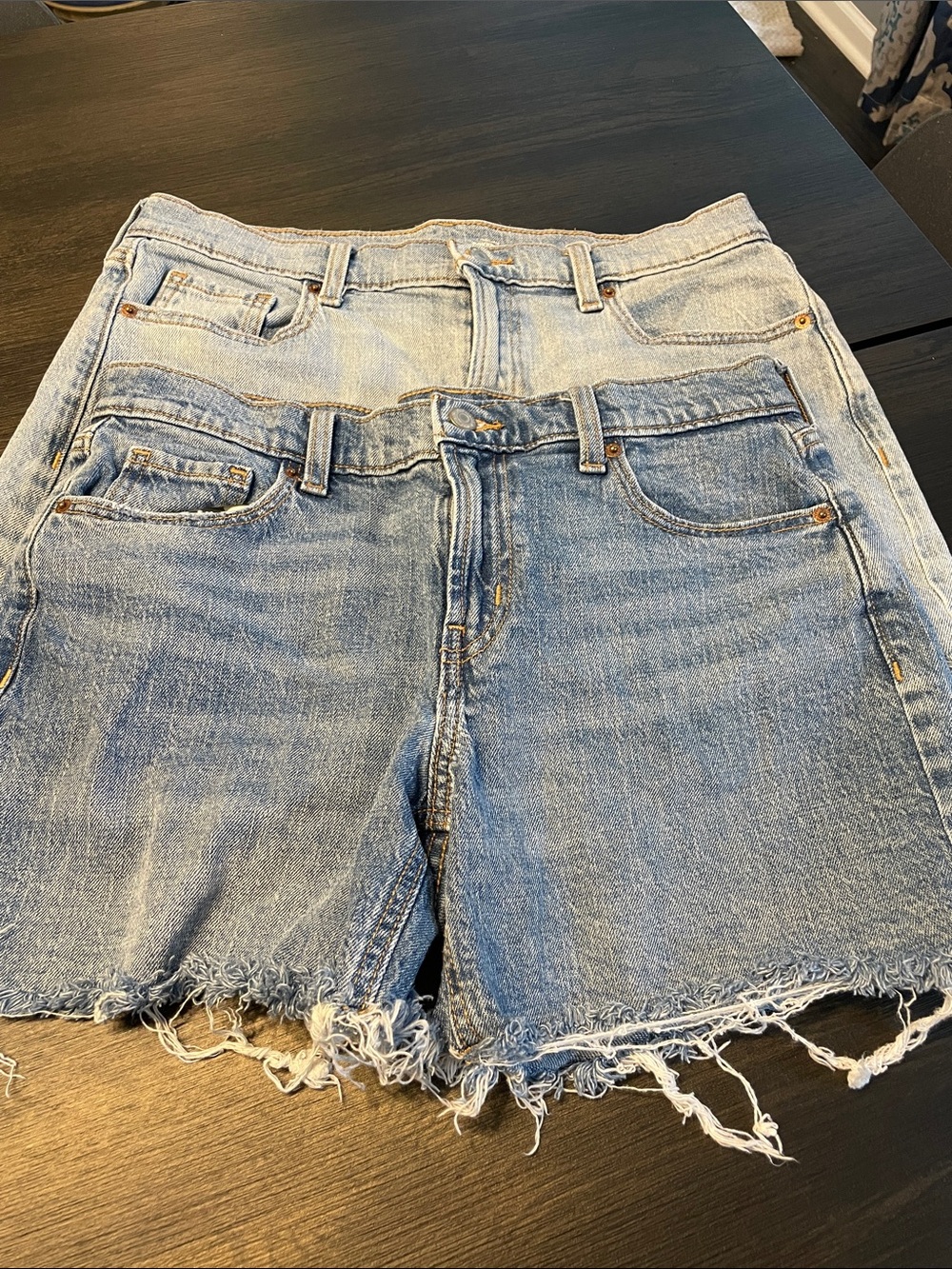 TWO pair Old Navy Mid Rise Boyfriend Jean Shorts